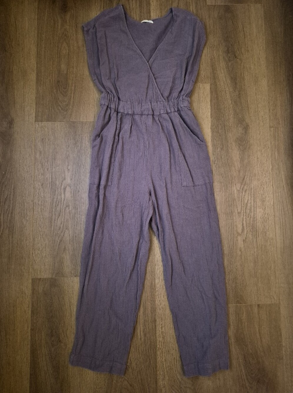 Women's Lavender Wide-Leg Jumpsuit Pants